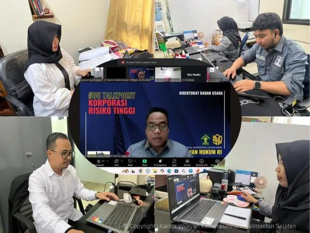 Kanwil Kemenkum Kalsel Ikuti Webinar Korporasi Risiko Tinggi untuk Perkuat Transparansi Beneficial Ownership