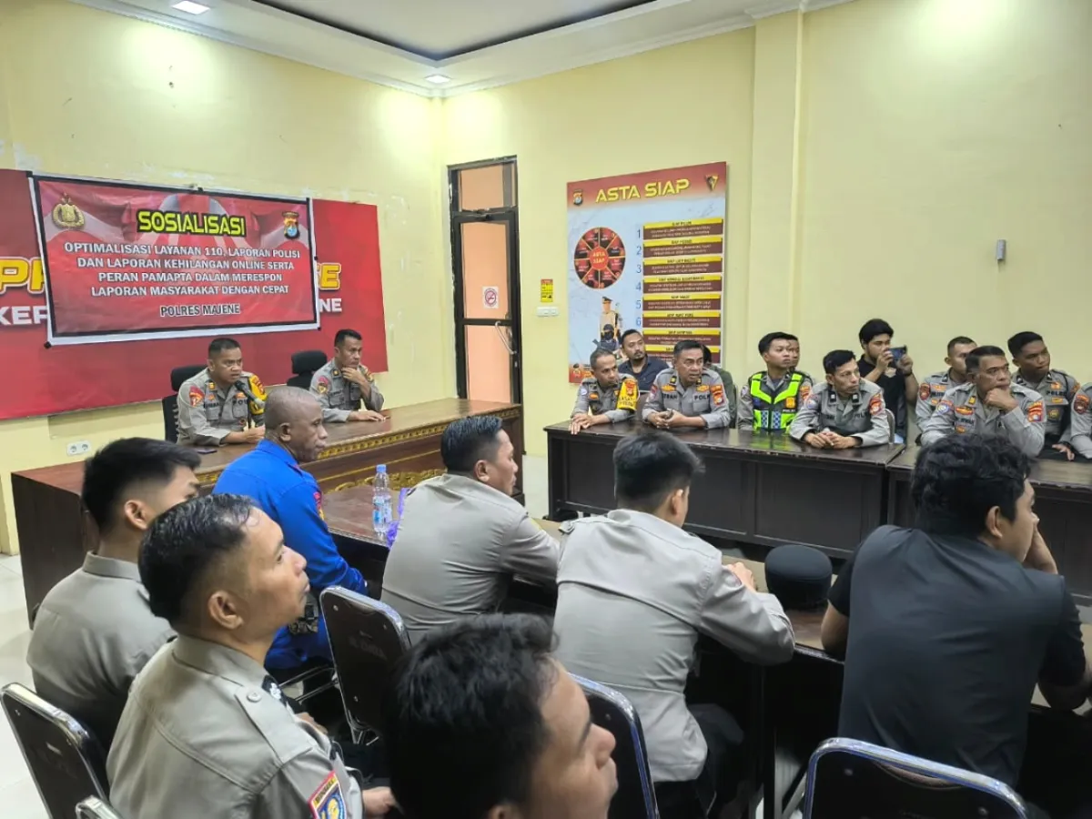 Polres Majene Tingkatkan Layanan Keamanan Melalui Sosialisasi Layanan 110
