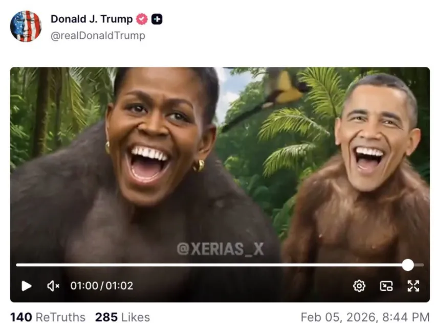 Trump Tolak Minta Maaf Usai Unggahan Video Rasis tentang Keluarga Obama