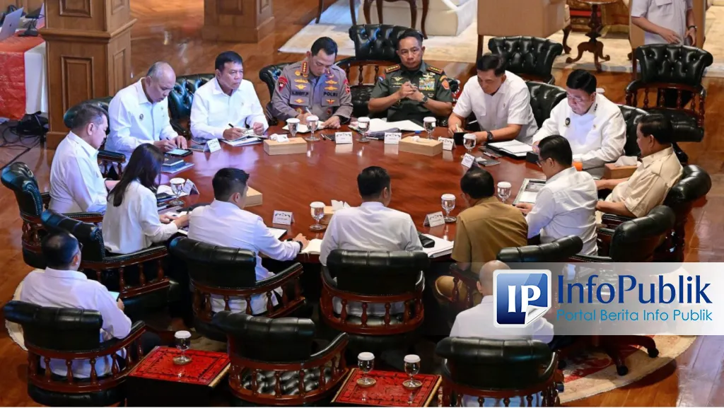 Prabowo Gelar Rapat Terbatas dengan Jajaran Polkam di Hambalang Bahas Dampak Krisis Global