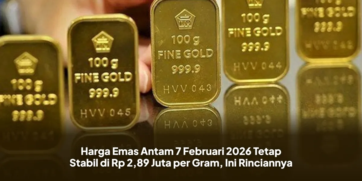 Harga Emas Antam Stabil di Rp 2,89 Juta per Gram pada 7 Februari 2026