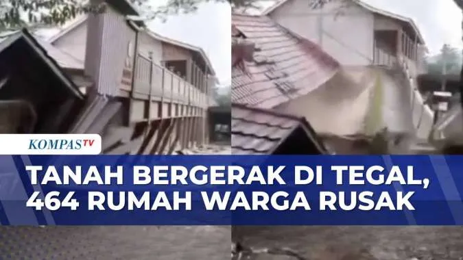 Bencana Tanah Bergerak di Tegal Rusak 464 Rumah Warga