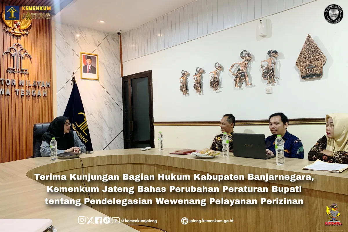Kemenkum Jateng dan Banjarnegara Bahas Perubahan Peraturan Bupati untuk Perizinan