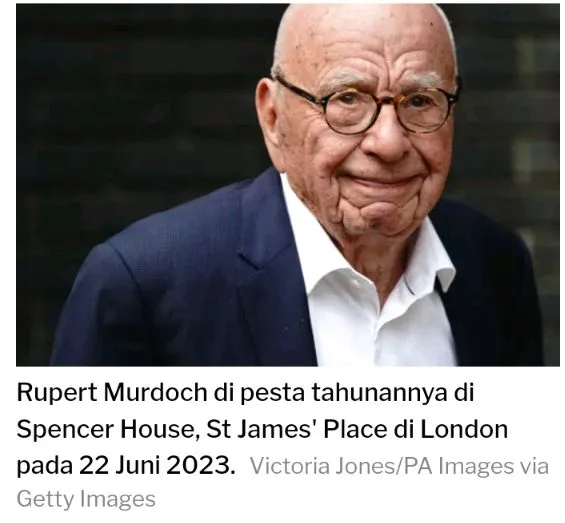 Rupert Murdoch Rayakan Ulang Tahun ke-93: Warisan dan Pemikiran Seorang Titan Media