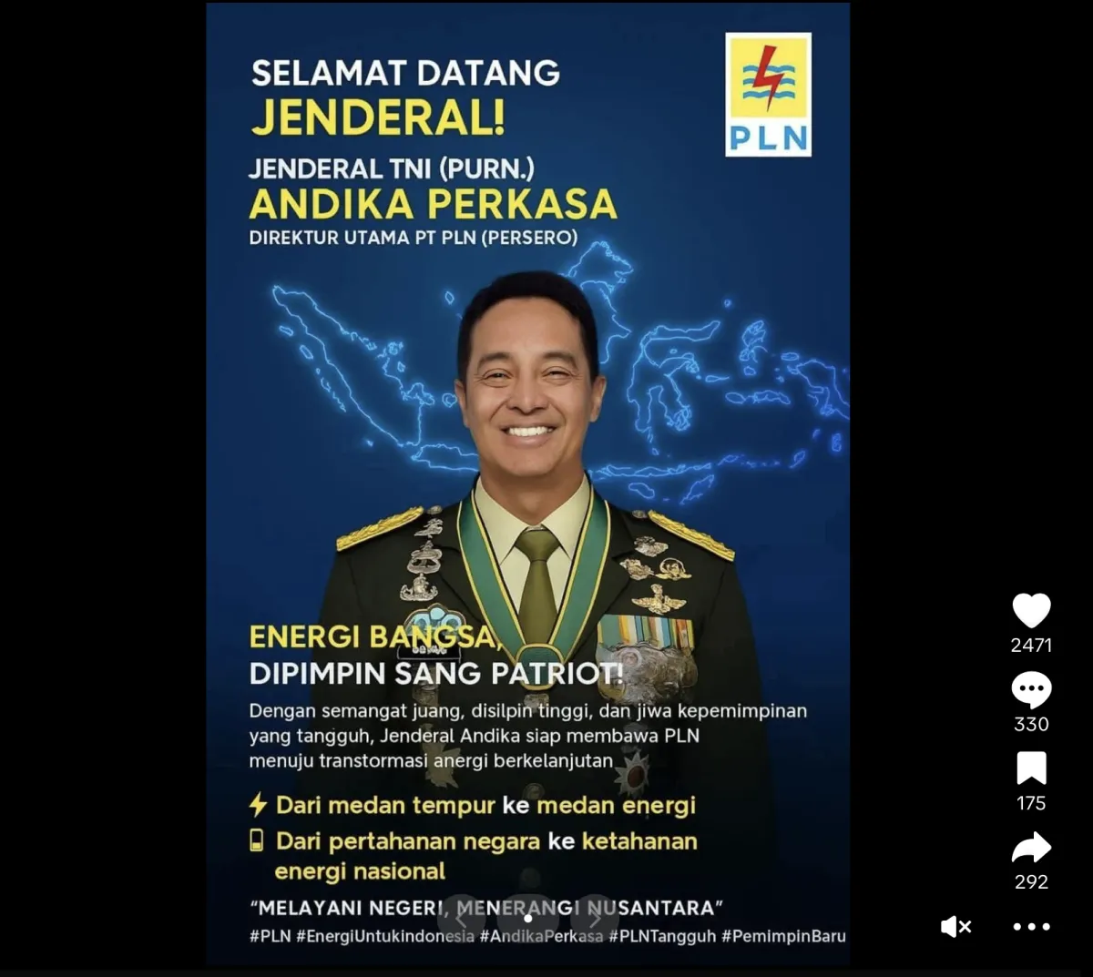 Cek Fakta: Andika Perkasa Bukan Direktur Utama PT PLN