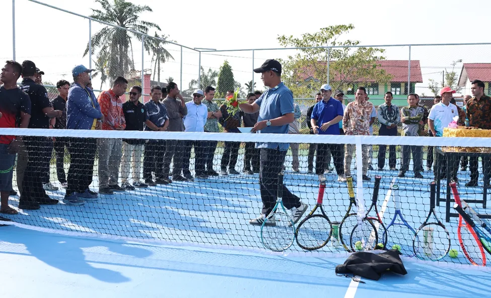 Universitas Samudra Resmikan Lapangan Tenis untuk Dukung Kebugaran Civitas Akademika