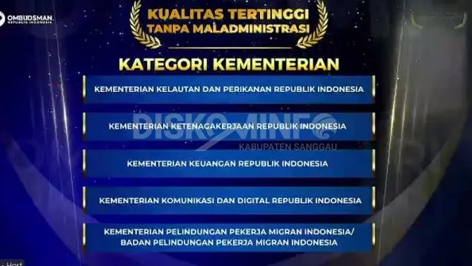 Ombudsman RI Anugerahi Kemkomdigi Peringkat 4 Nasional Layanan Publik Tanpa Maladministrasi 2025