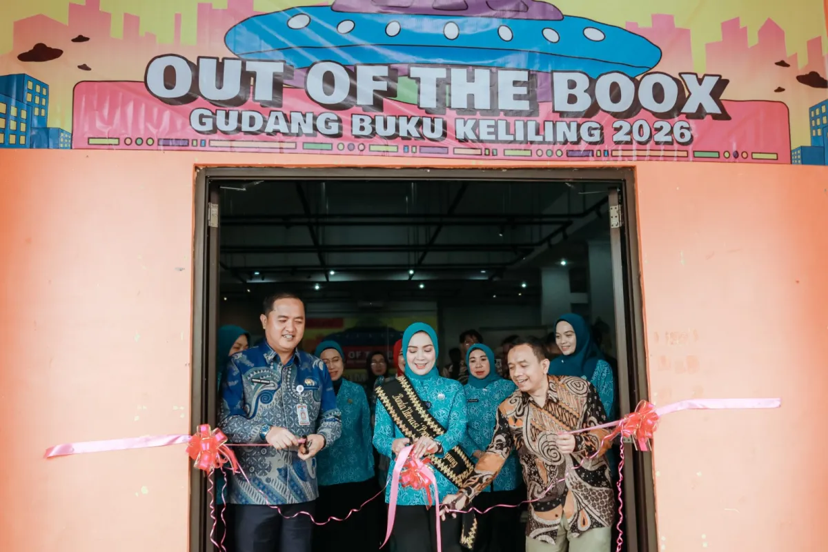 Bunda Literasi Lampung Buka Event Nasional Out of the Boox Gudang Buku Keliling 2026 di Taman Budaya