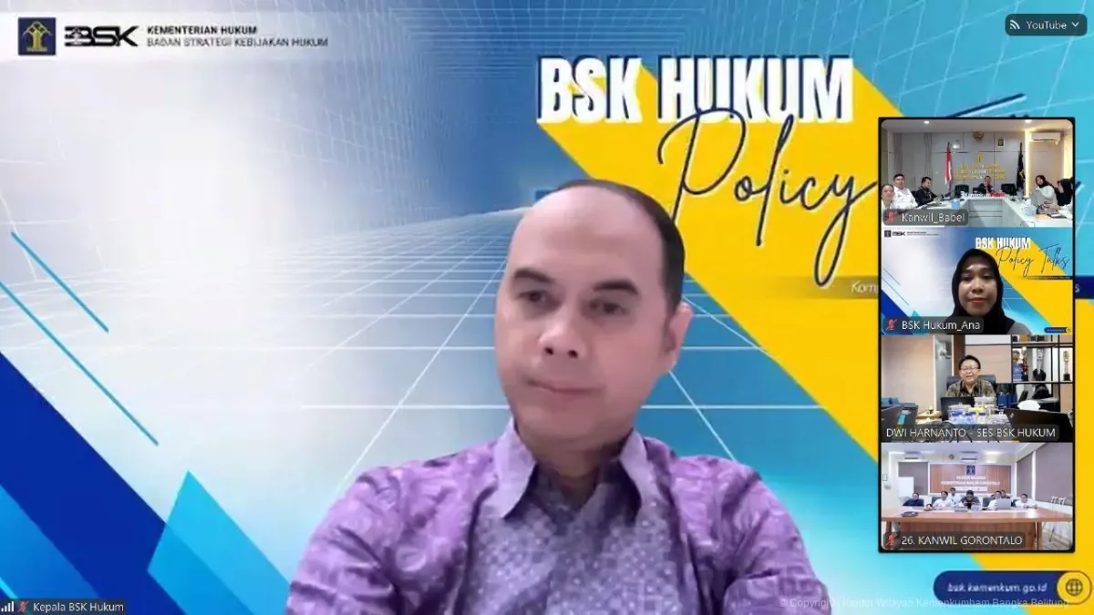 Kanwil Kemenkum Babel Ikuti Policy Talks BSK Hukum untuk Perkuat Peran Analis Kebijakan