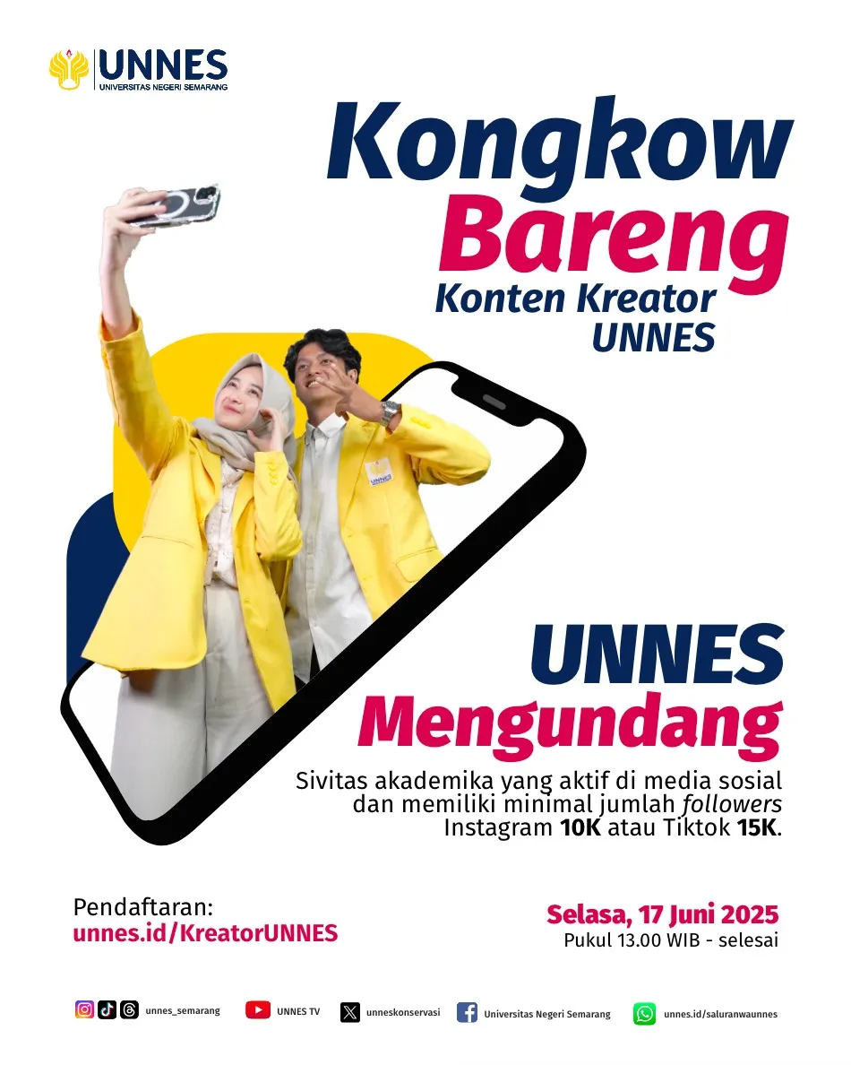 UNNES Libatkan 15 Konten Kreator Kampus untuk Perkuat Keterbukaan Informasi Publik