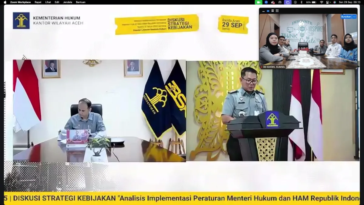 Kanwil Kemenkum Sumsel Bahas Strategi Implementasi Layanan Bantuan Hukum