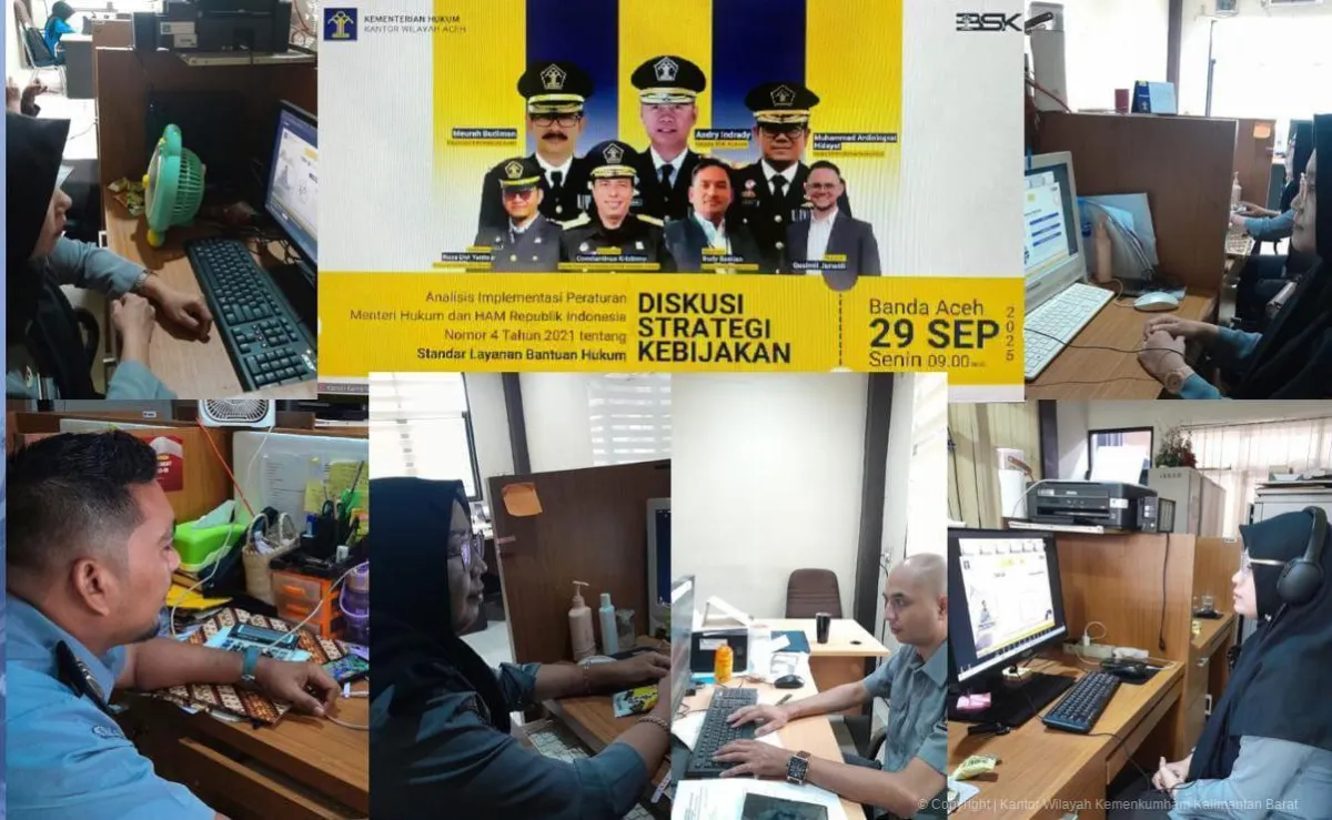 Kanwil Kemenkum Kalbar Ikuti Diskusi Strategi Implementasi Layanan Bantuan Hukum