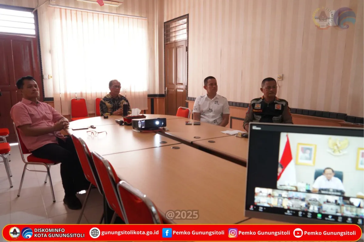 Wakil Wali Kota Gunungsitoli Hadiri Rapat Virtual Bersama Mendagri