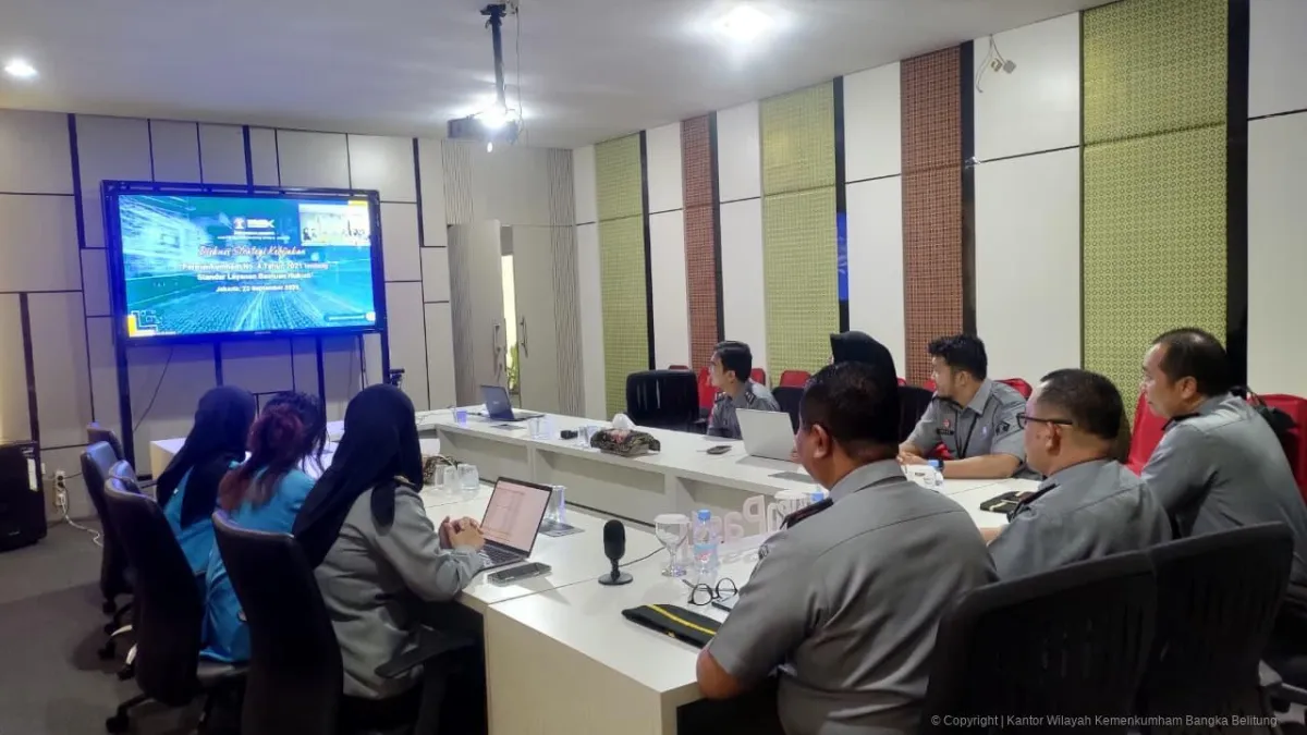 Kanwil Kemenkum Babel Dukung Implementasi Standar Layanan Bantuan Hukum Melalui Diskusi Strategi Kebijakan