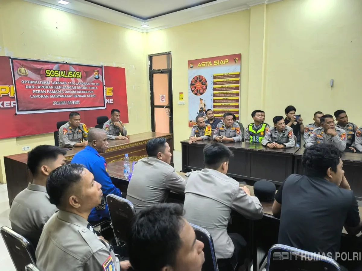 Polres Majene Sosialisasikan Layanan Hotline 110 untuk Tingkatkan Kamtibmas