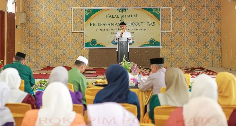 Wabup Pohuwato Hadiri Halal Bihalal dan Pelepasan ASN Purna Tugas di Dinas Pendidikan