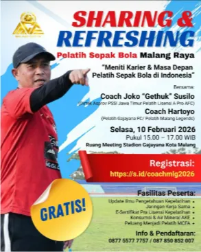 Pelatih Sepak Bola Malang Raya Ikuti Kegiatan Sharing dan Refreshing