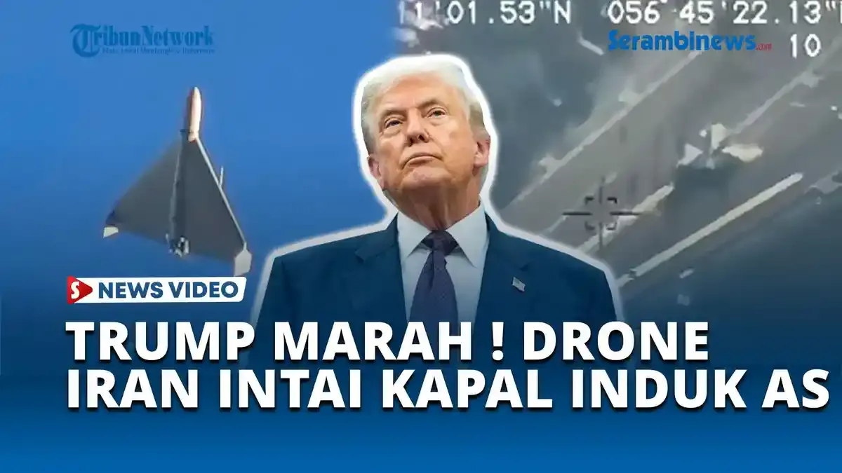 Trump Marah Drone Iran Dekati Kapal Induk AS di Timur Tengah