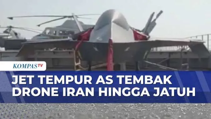 Drone Iran Ditembak Jatuh Saat Dekati Kapal Induk AS di Laut Arab