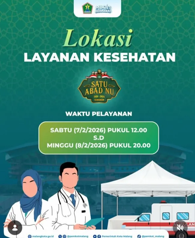 Siaga Kesehatan untuk Jamaah Harlah 1 Abad NU di Malang
