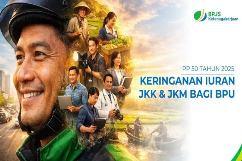 Diskon 50% Iuran BPJS Ketenagakerjaan untuk Pekerja BPU Dimulai 2026