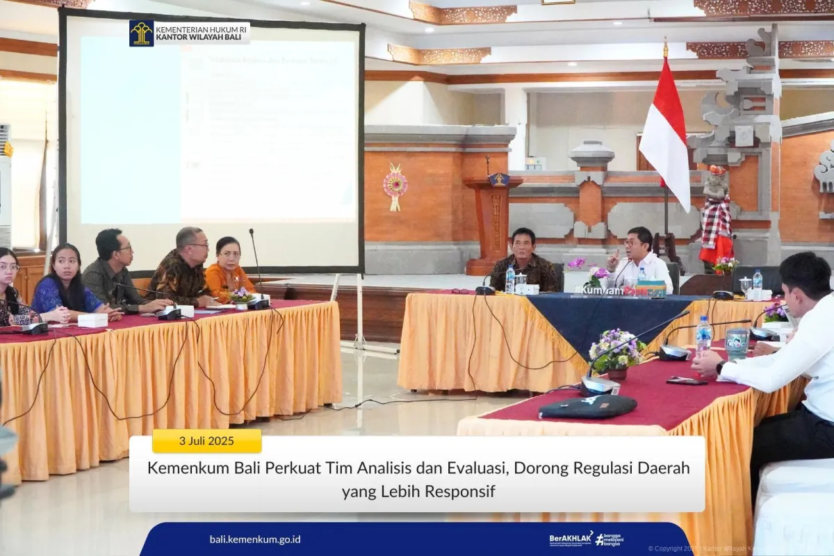 Kemenkum Bali Tingkatkan Analisis dan Evaluasi Regulasi untuk Responsivitas Daerah