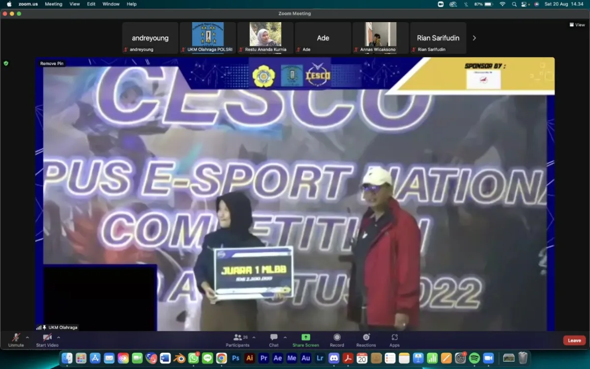 Tim E-Sport UNAIR Raih Juara I di Kompetisi Nasional CESCO