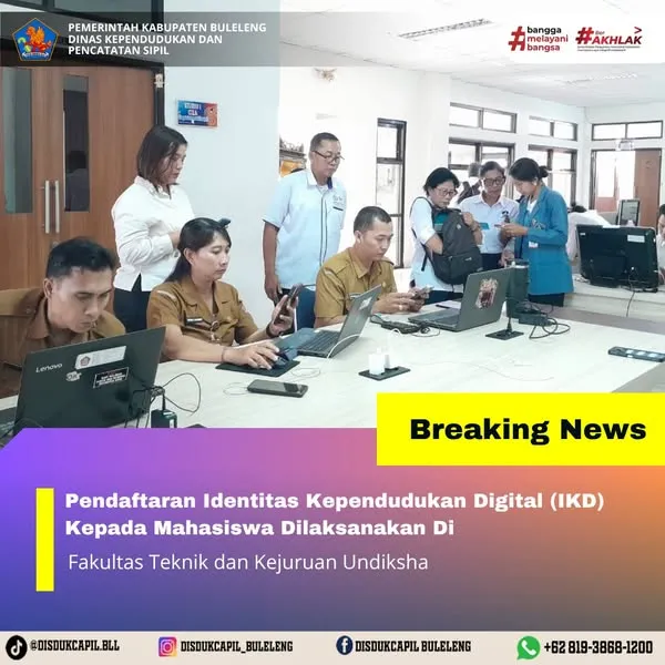 Pendaftaran Identitas Kependudukan Digital di Fakultas Teknik Undiksha