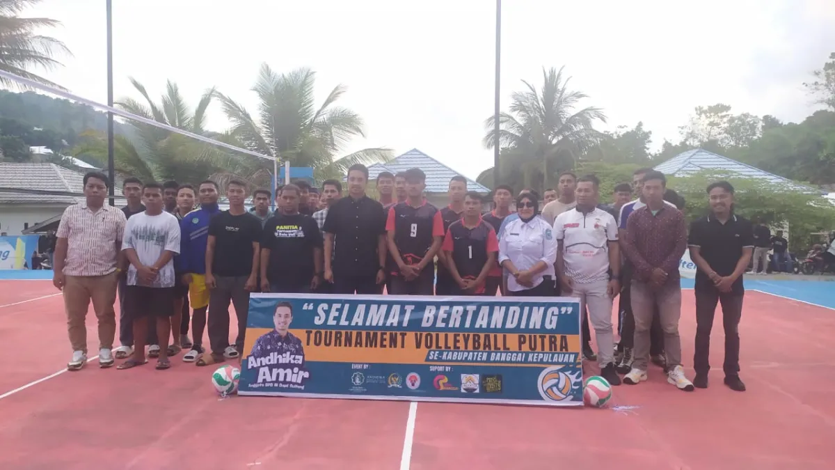 Turnamen Bola Voli Putra se-Banggai Kepulauan Resmi Dibuka dengan Dukungan Andhika Amir