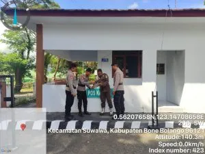 Subdit VIP Dit Pamobvit Polda Gorontalo Patroli Rutin di Kantor Kejaksaan Bone Bolango