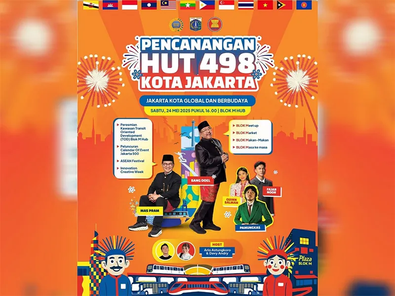 Pramono Anung Canangkan HUT ke-498 Jakarta di Blok M, Fokuskan Penataan Kawasan