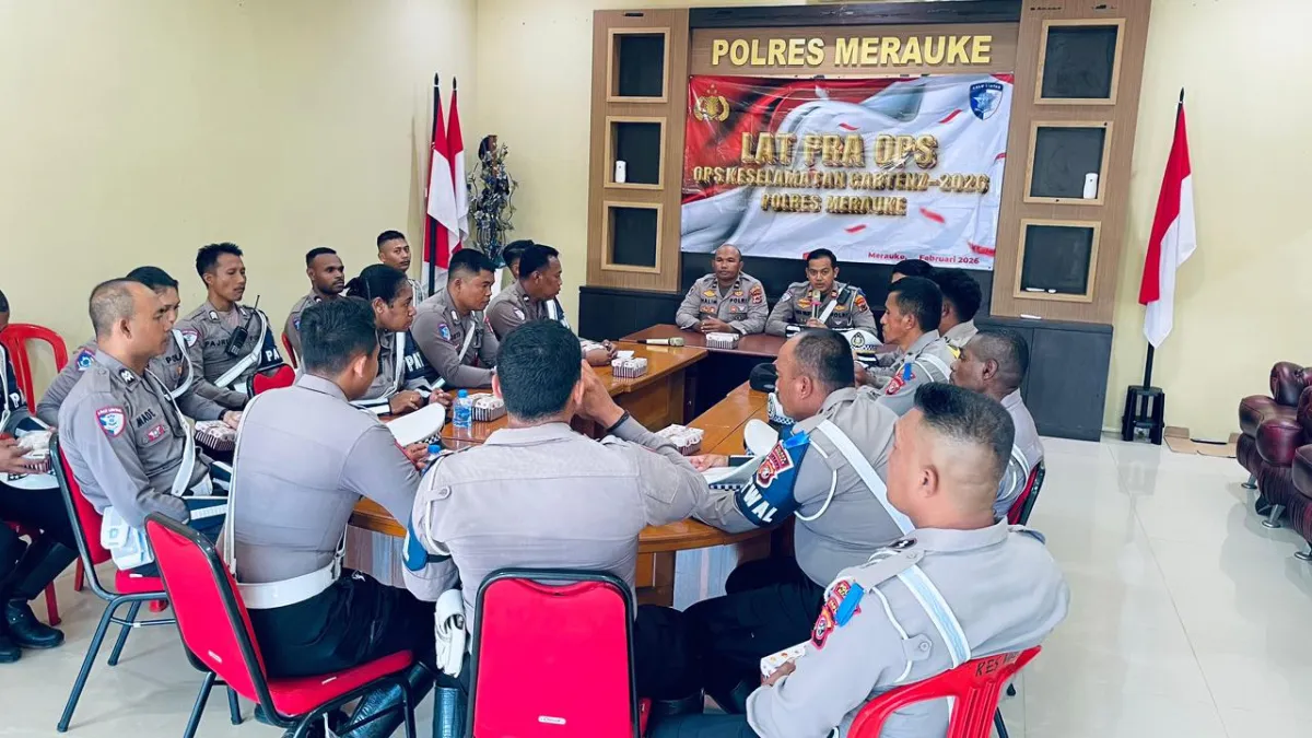 Latihan Pra Operasional Polres Merauke Jelang Operasi Keselamatan Cartenz 2026