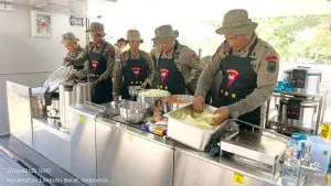 Brimob Gorontalo Latihan Dapur Lapangan Tingkatkan Kesiapsiagaan Bencana