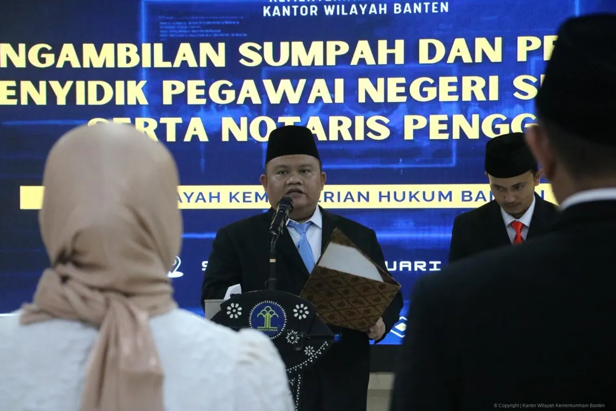 Pelantikan PPNS dan Notaris Pengganti Perkuat Layanan Hukum Banten