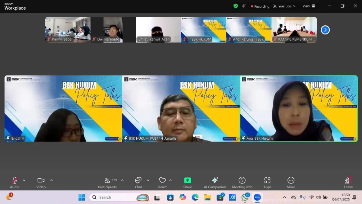 Kemenkum Babel Ikuti Diskusi Kebijakan Strategis Analis Kebijakan