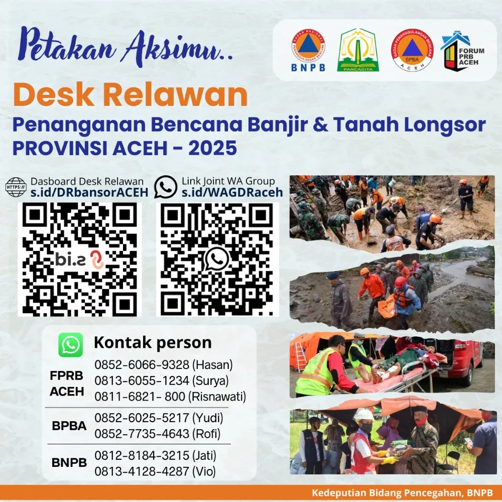 Sekda Imbau Relawan Bencana Aceh Didata melalui Desk Relawan