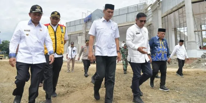 Sekda Aceh Pantau Progres 91% Pembangunan Gedung MTQ di Pijay