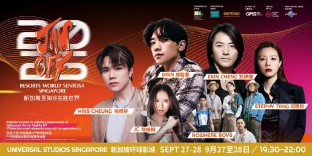 JAM OFF 2025: Rain, Ekin Cheng, dan Hins Cheung Siap Meriahkan Festival Musik di Universal Studios Singapore