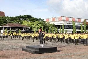 Polda Maluku Gelar Senam Bersama Tingkatkan Kebugaran Personel