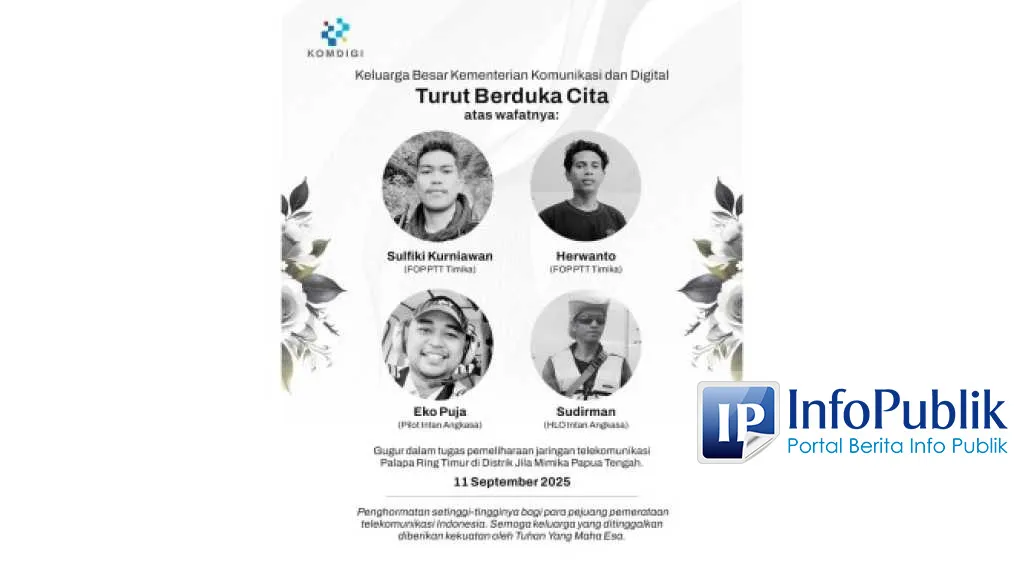 Menkomdigi Meutya Hafid Berduka atas 4 Korban Helikopter Jatuh saat Pemeliharaan Palapa Ring Timur di Papua Tengah