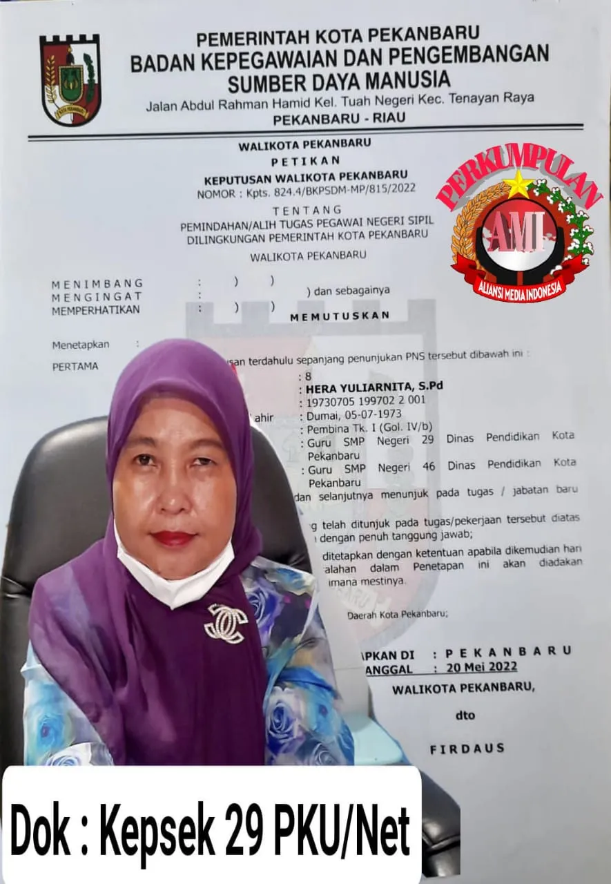Dugaan Pelanggaran SK Walikota oleh Kadisdik dan Kepala Sekolah SMPN 29 Pekanbaru