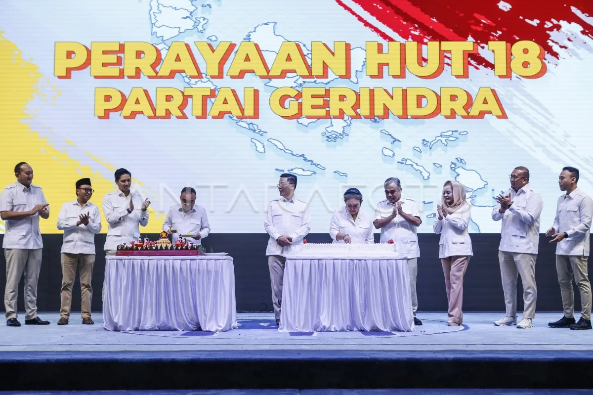 Peringatan HUT ke-18 Partai Gerindra dengan Doa dan Syukuran