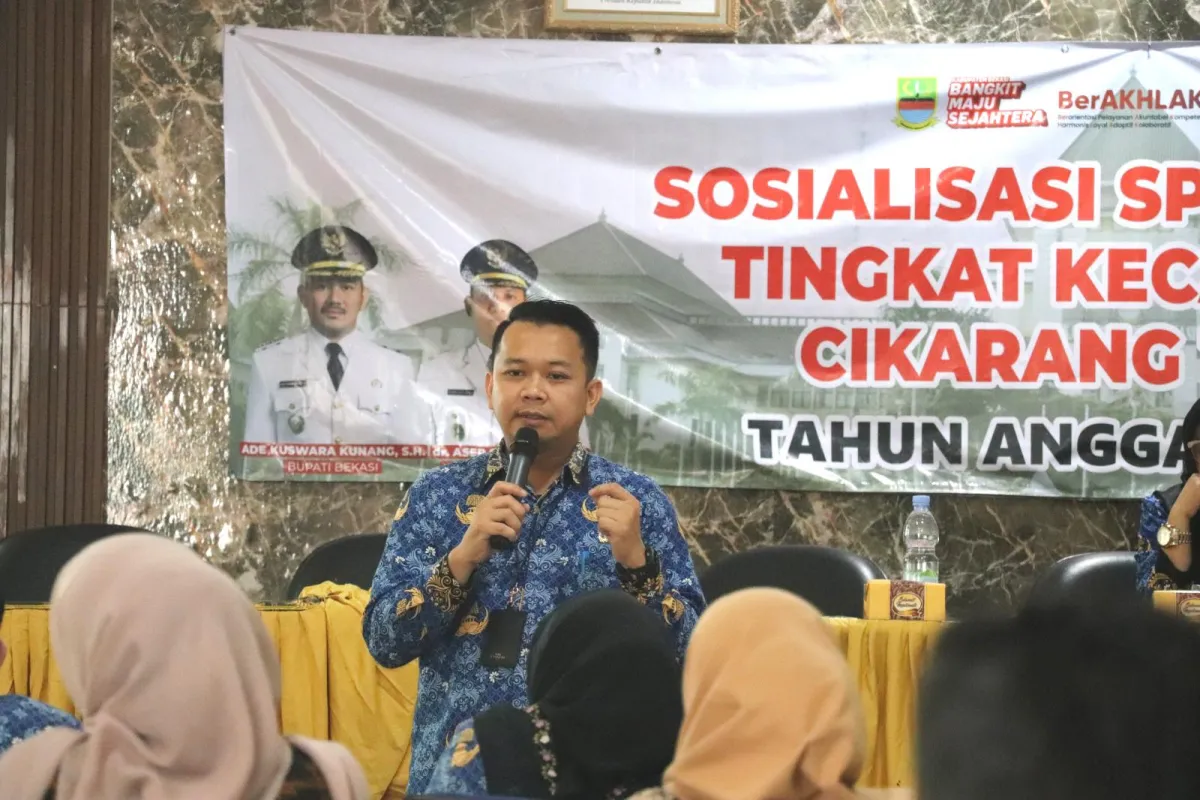 Diskominfosantik Bekasi Sosialisasikan SP4N-LAPOR, Lapor Aa Bupati, dan Satu Data Indonesia di Cikarang Timur