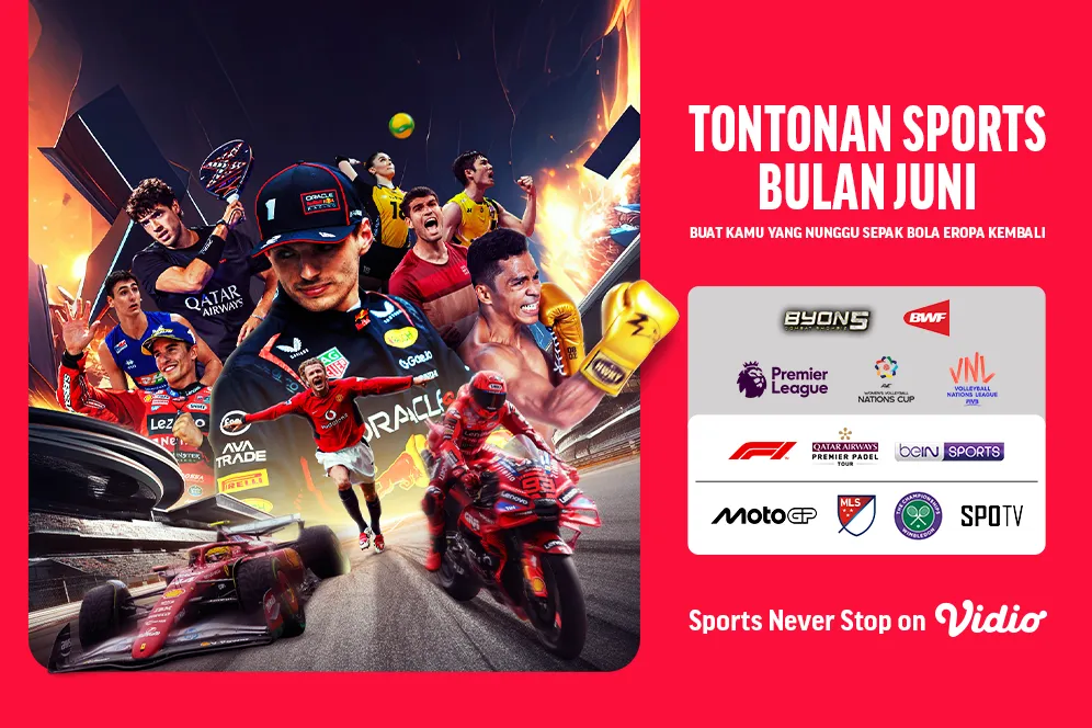 Rekomendasi Siaran Langsung Olahraga Juni di Vidio