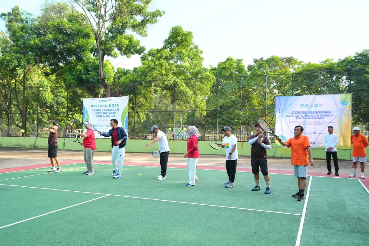 Universitas Lampung Gelar Pertandingan Tenis Meriahkan Dies Natalis ke-60