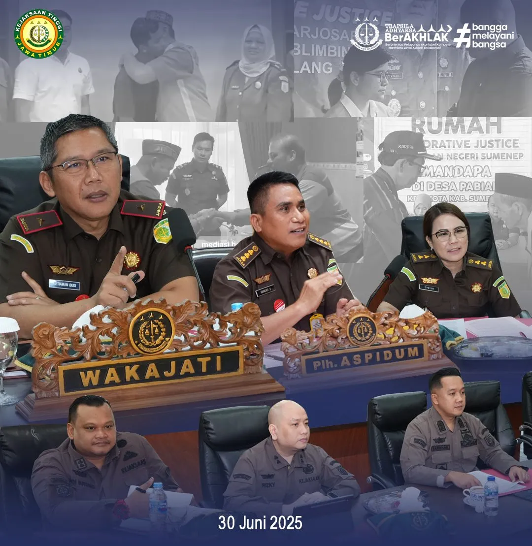 Kejati Jatim Setujui Penghentian Penuntutan Berbasis Restorative Justice untuk 12 Perkara