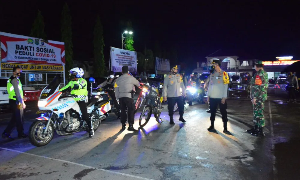 Cegah Kerumunan Saat Malam Tahun Baru, Polisi Tutup Sejumlah Jalan Protokol di Amuntai