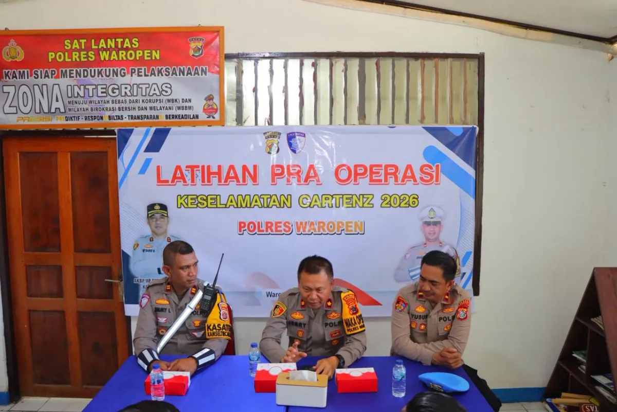 Latihan Pra Operasi Keselamatan Cartenz 2026 Tingkatkan Kesiapan Polres Waropen