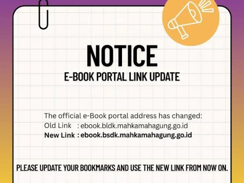 Portal eBook BSDK: Akses Mudah Riset dan Kebijakan Hukum Mahkamah Agung