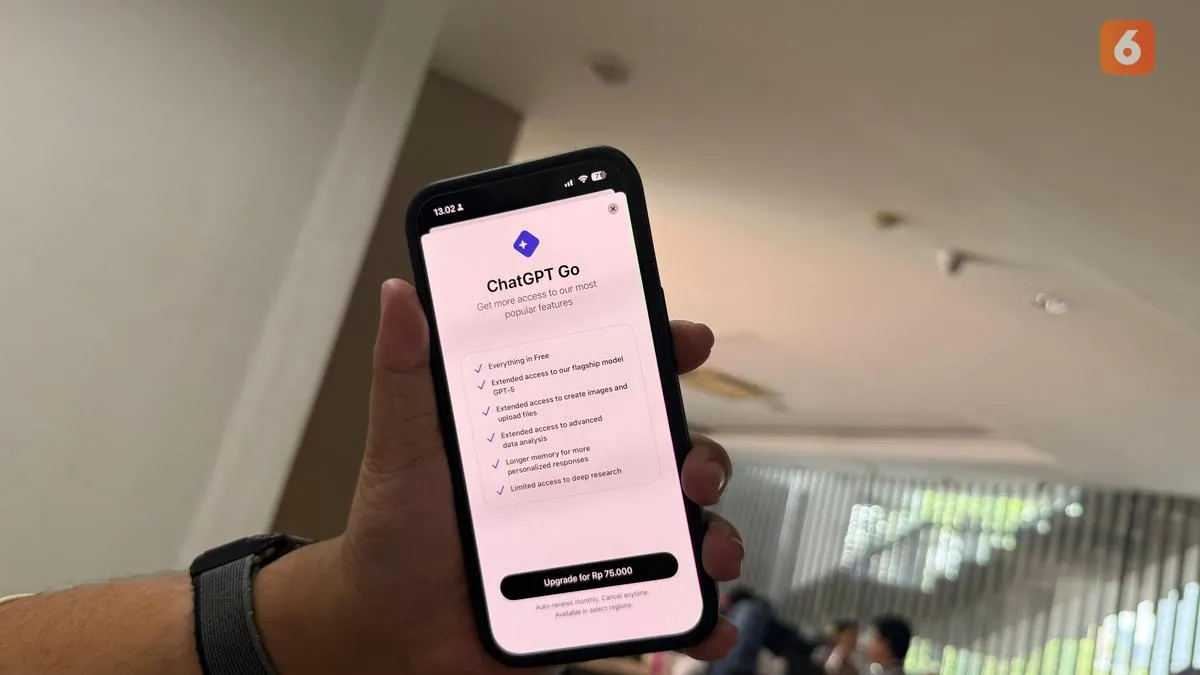 ChatGPT Go Resmi Meluncur di Indonesia, Paket Berlangganan Rp 75.000 per Bulan